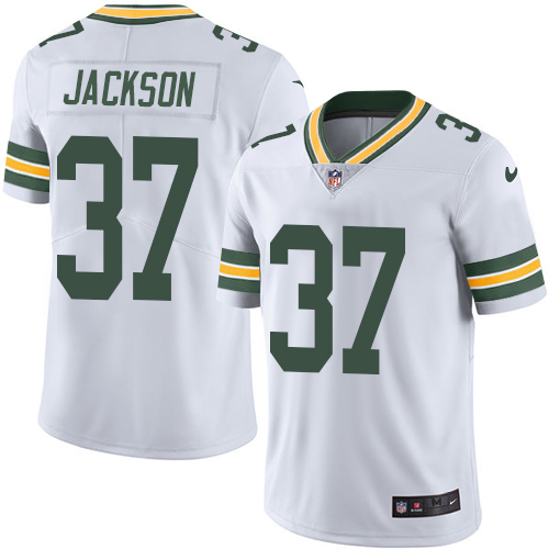 Nike Packers #37 Josh Jackson White Men's Stitched NFL Vapor Untouchable Limited Jersey - Click Image to Close